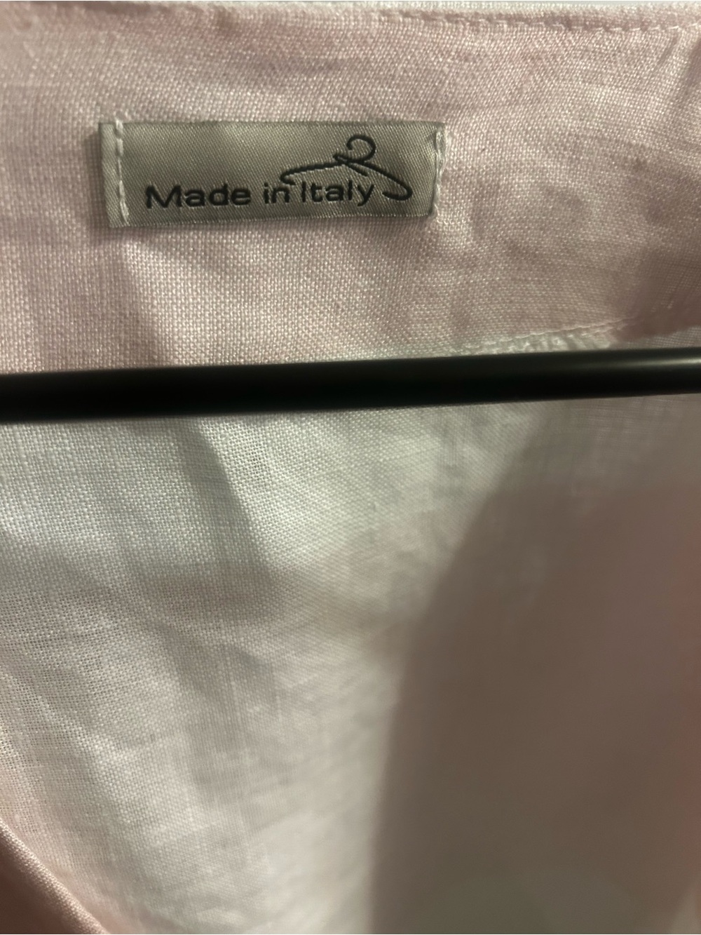 Made in Italy, 100% linen Light Pink & White Striped Open Kimono Jacket - Picture 9 of 9
